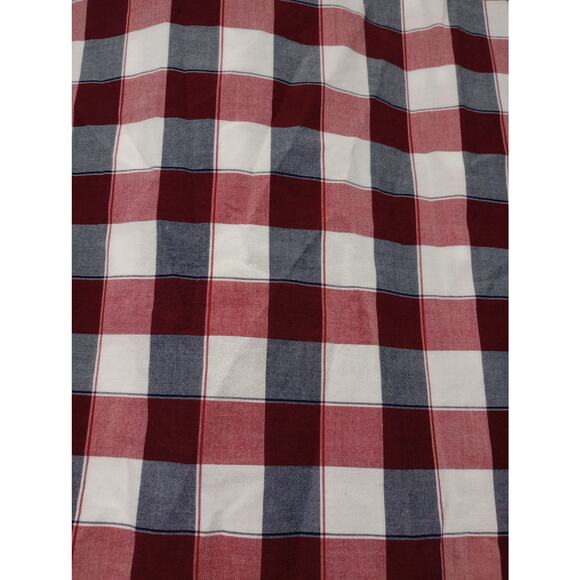 Express Shirt Mens Large Red White Gray Plaid Button Down Slim Fit Soft Wash - Picture 5 of 9